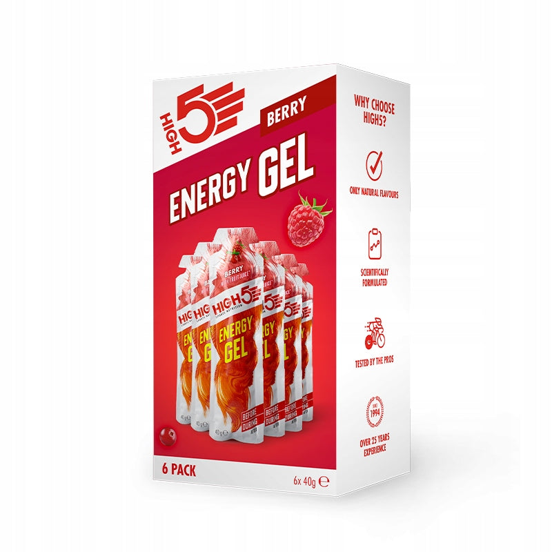 High5 Energy Gel Berry Set of 6 Energy Gels with Berry Flavour 40 g