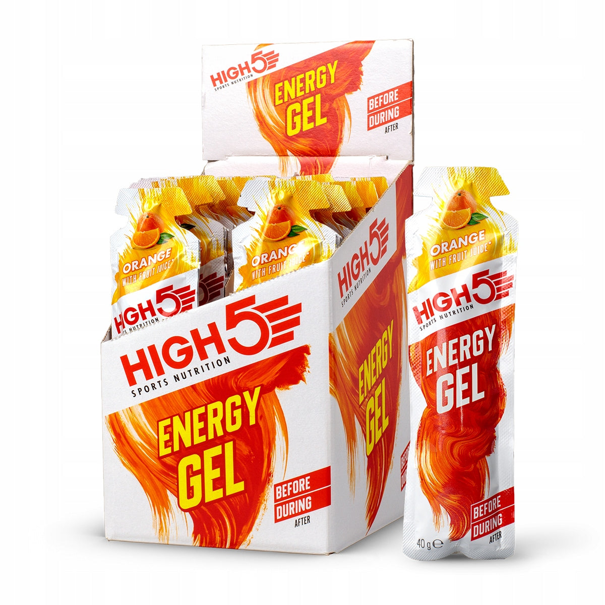 High5 Energy Gel energy gel with vitamin B6 with orange sm. - 20 PCS
