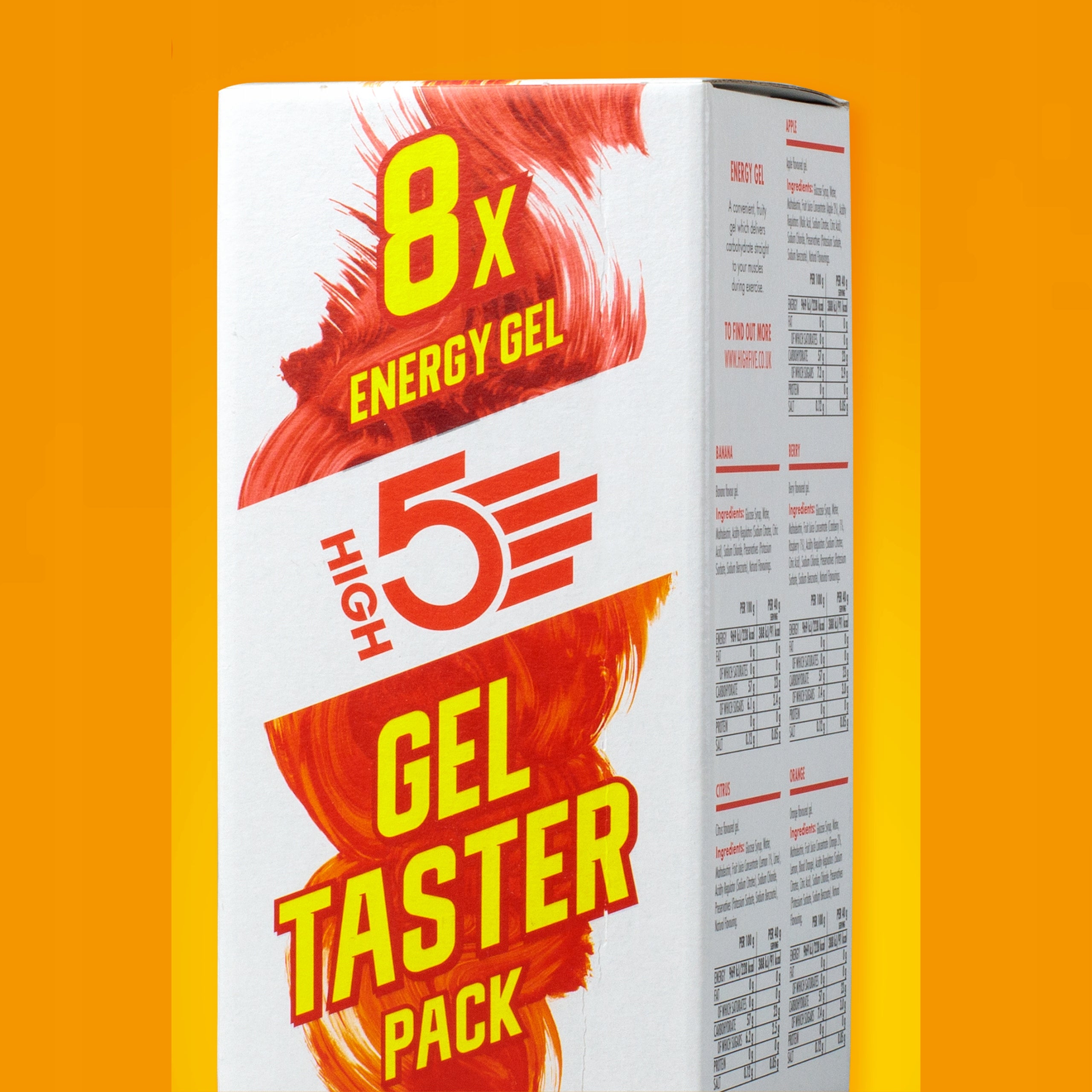High5 Gel Taster Pack - set of 8 energy gels with vitamin B6 Expiration date at least six months from the date of purchase
