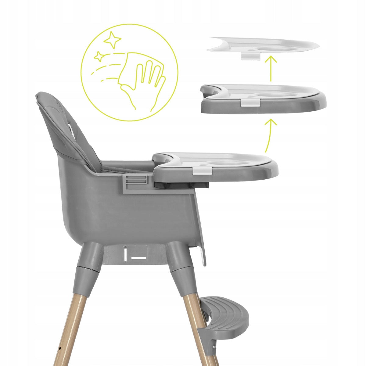 Highchair 3in1 footrest tray belts table Lorelli Manufacturer code 10100572506