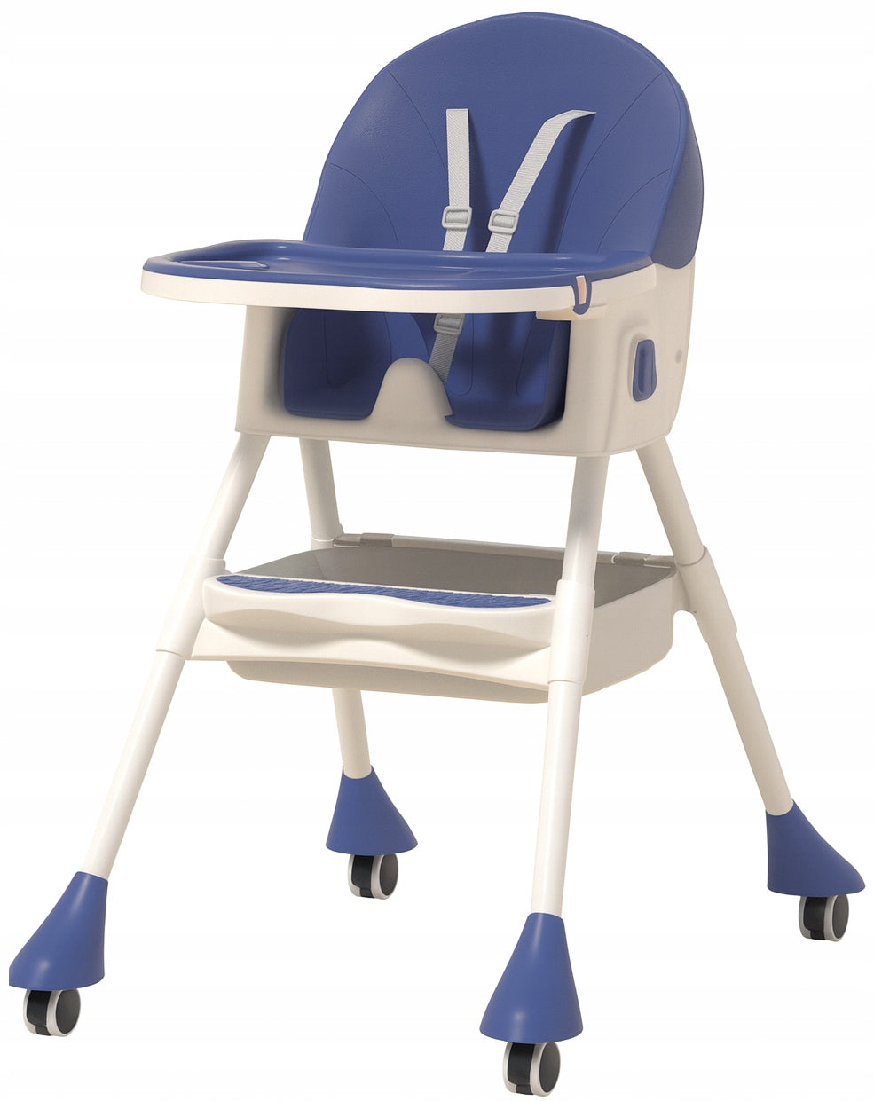 Highchair 4in1 folding child seat tray blue Packaging status original