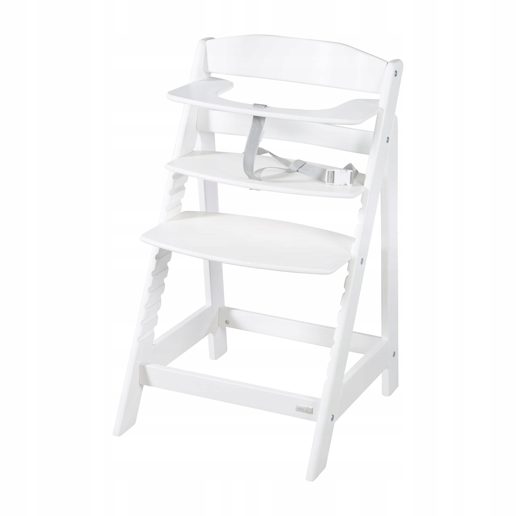 Highchair +6m Children's Wooden Adjustable White Growing Headband Belts Packaging status original