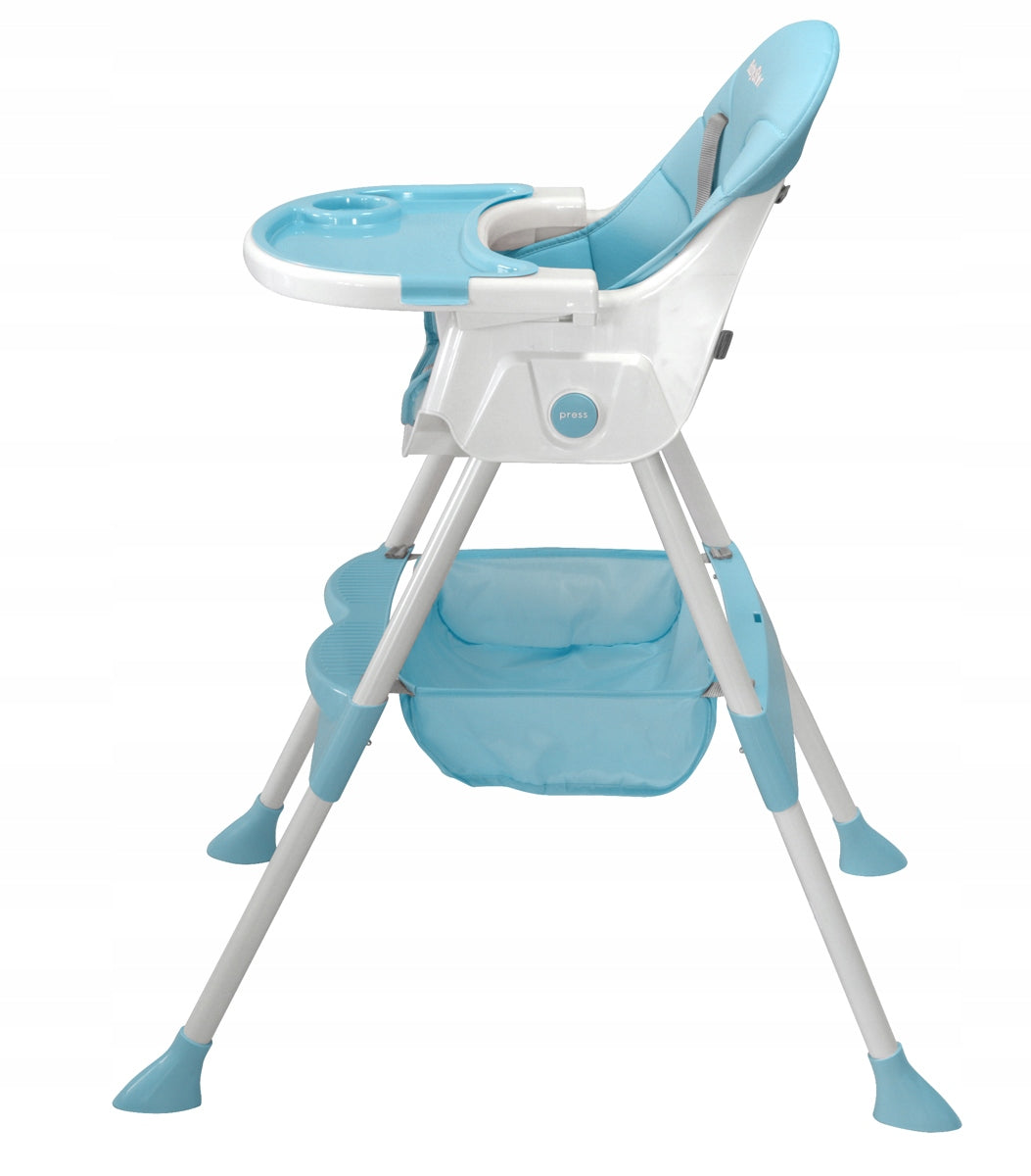 Highchair BabyStar blue with adjustable and straps Manufacturer code Krzesełko do karmienia