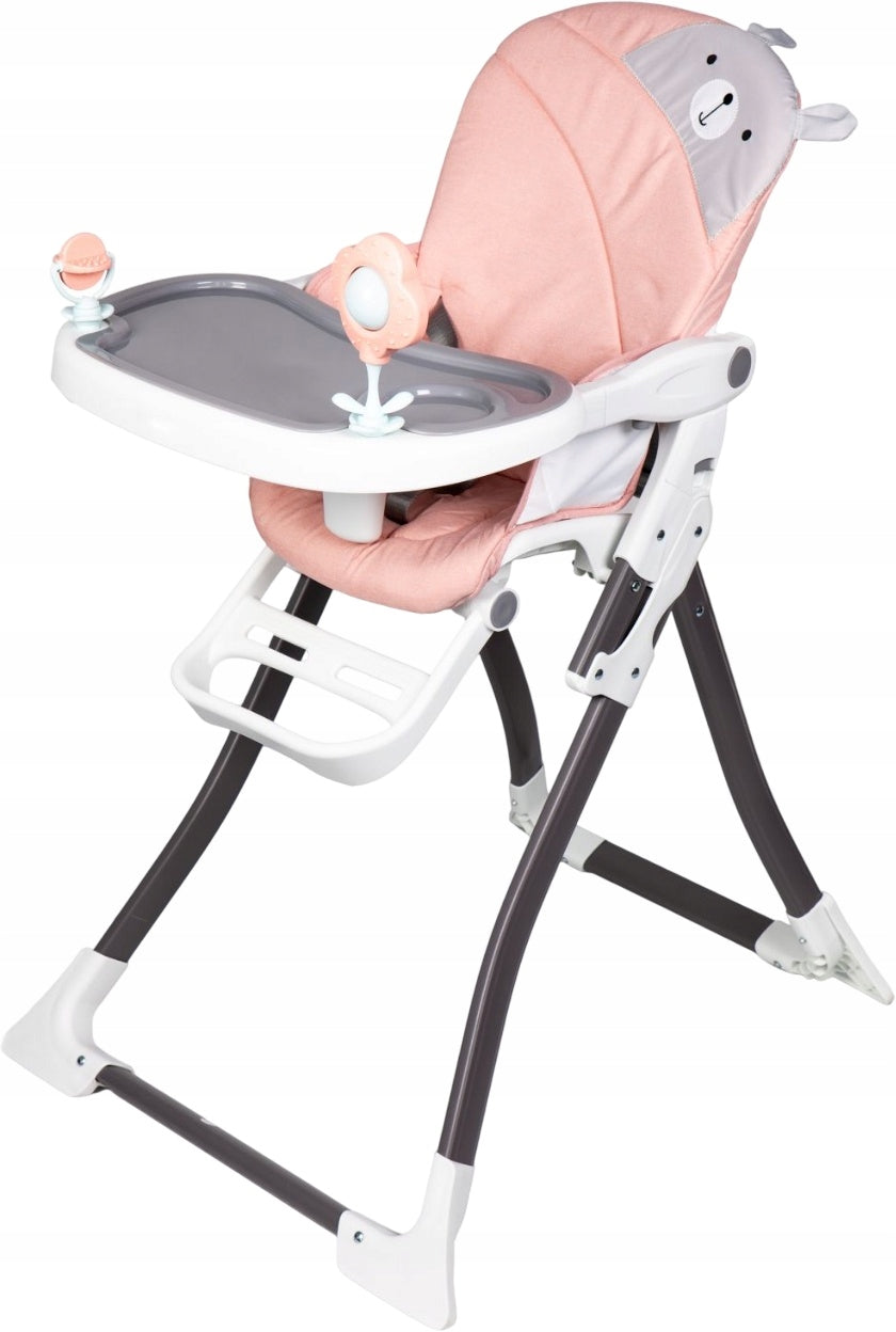 Highchair EcoToys Folding Seat up to 15 kg Bear Pink