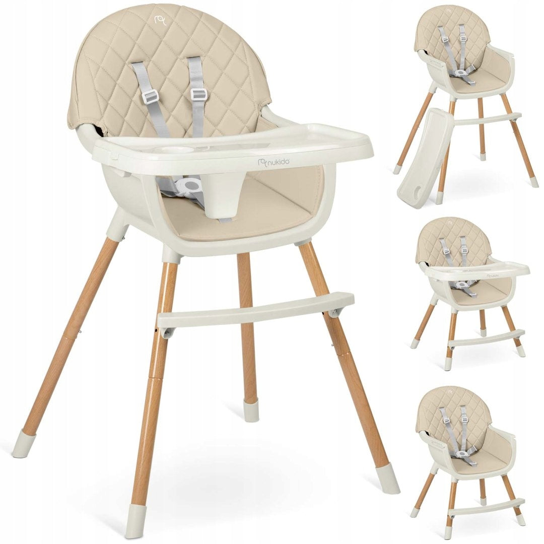 Highchair Feeding Beige Table Height Adjustment Packaging status original