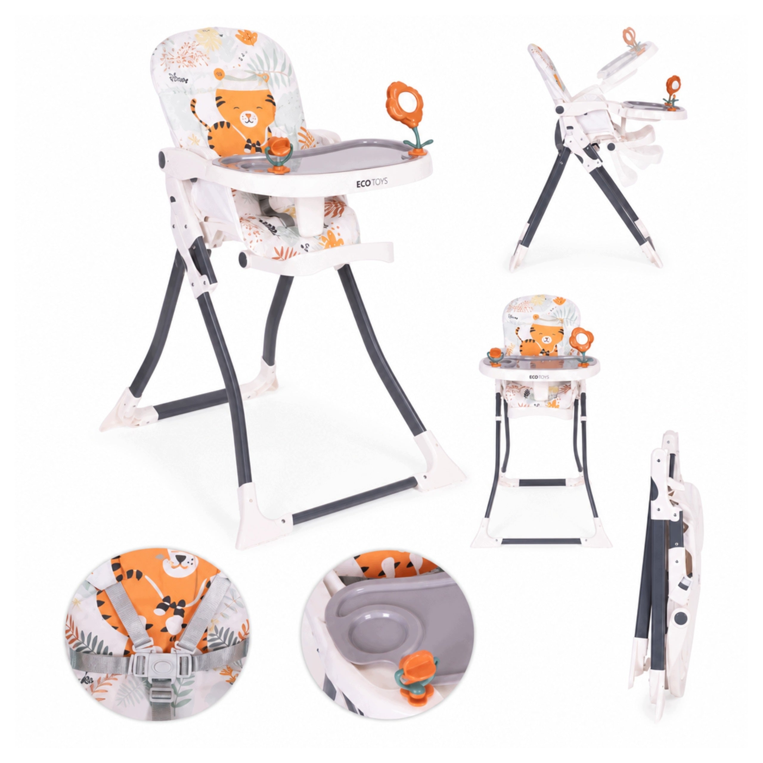Highchair Feeding Children 6-36 Months Stable Interactive Toys