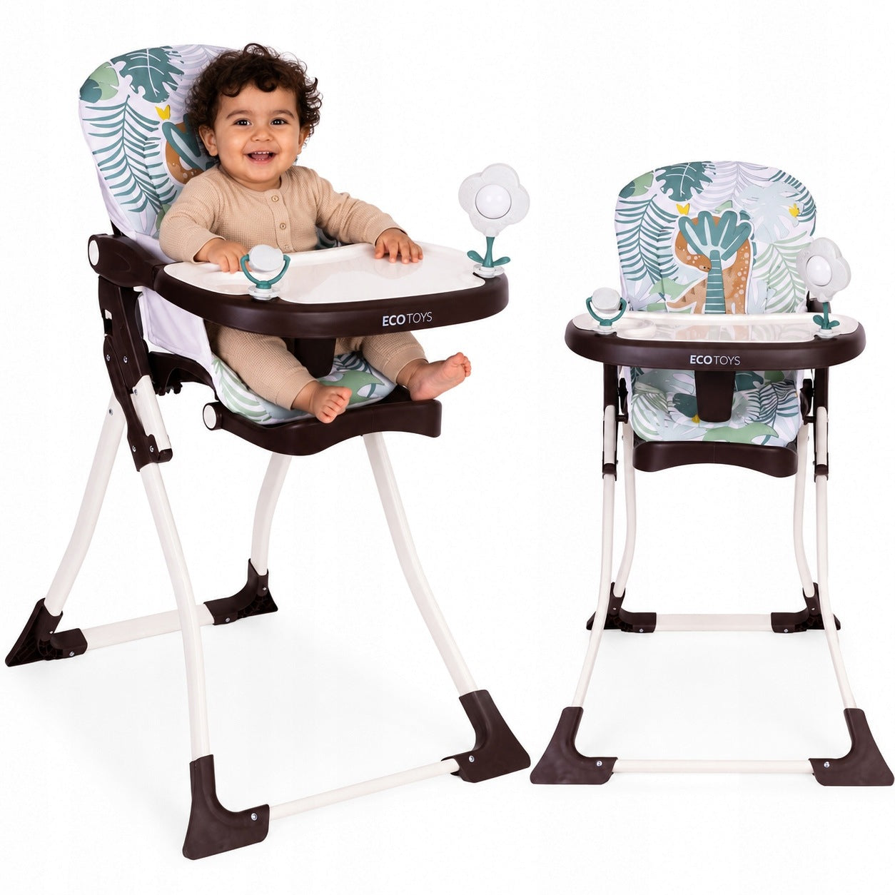 Highchair Feeding Children Folding Adjustable Tray Toys 6-36m 15kg