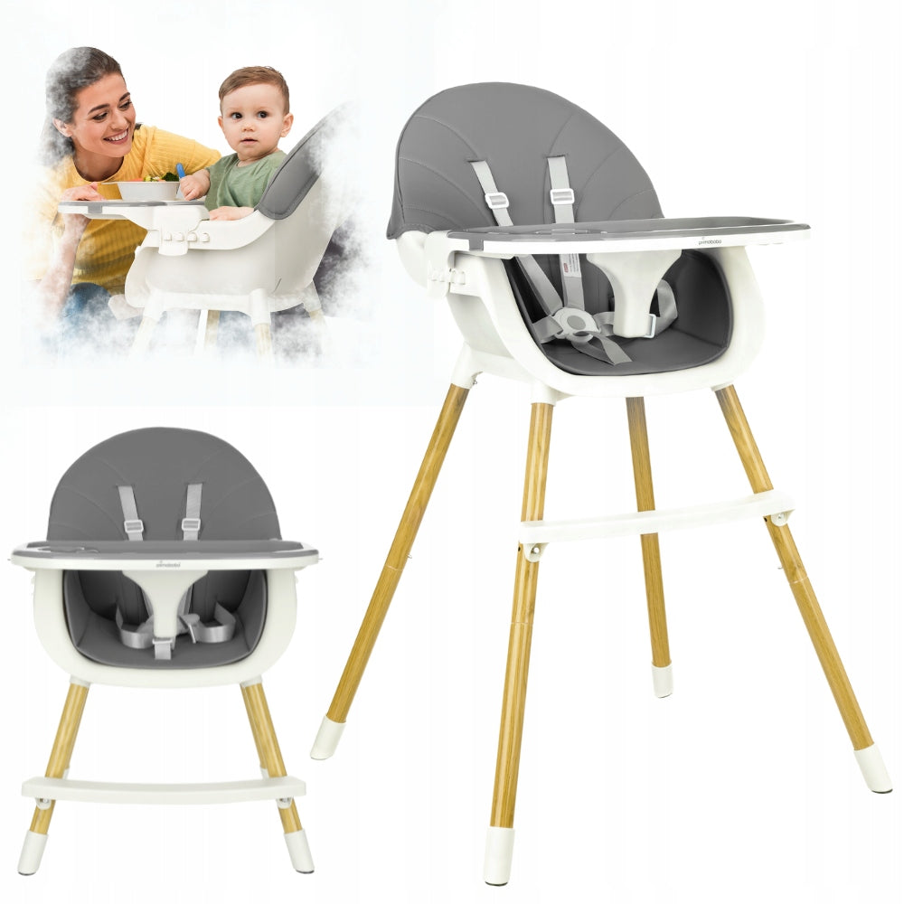Highchair Feeding Seat 3in1 Tray Seat Footrest Straps ADJUSTABLE Brand Primabobo