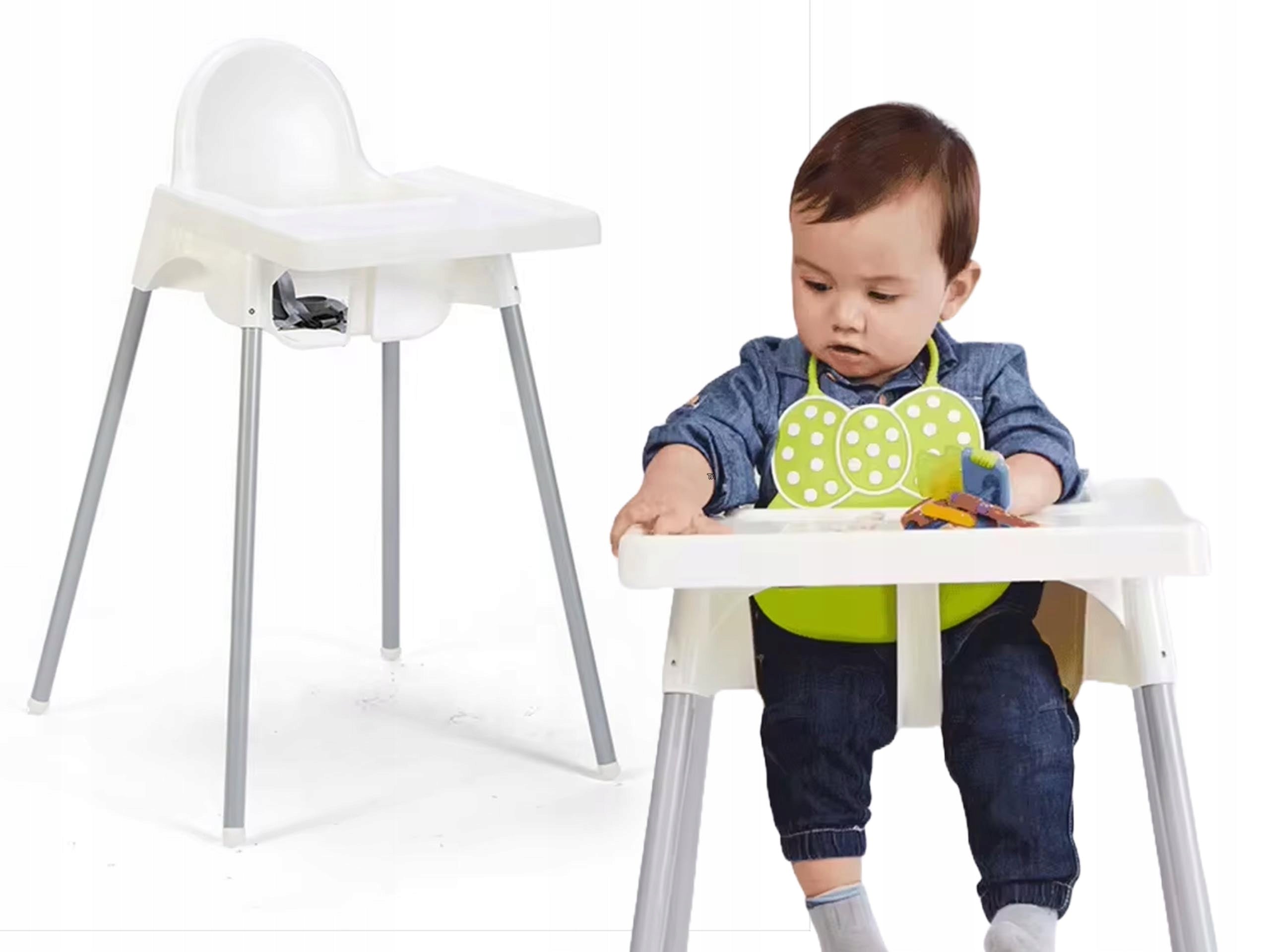 Highchair High Chair Child Seat 2in1 With Tray + Belts