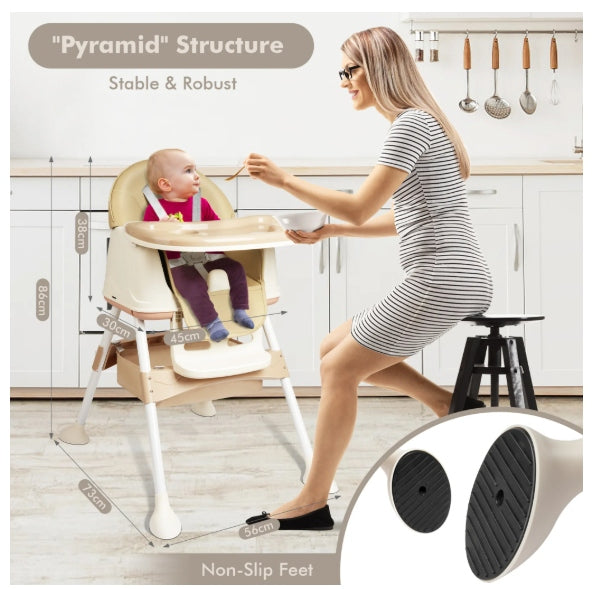 Highchair Kruzzel 12060 92 x 60 x 75 cm beige Manufacturer code HA-005