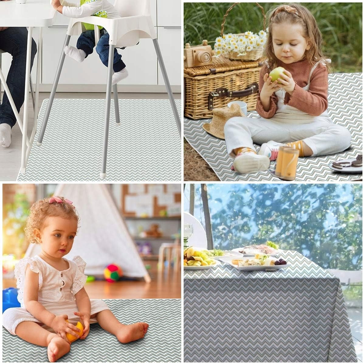 Highchair Mat Waterproof BLW Protective Picnic 132cm Packaging status original