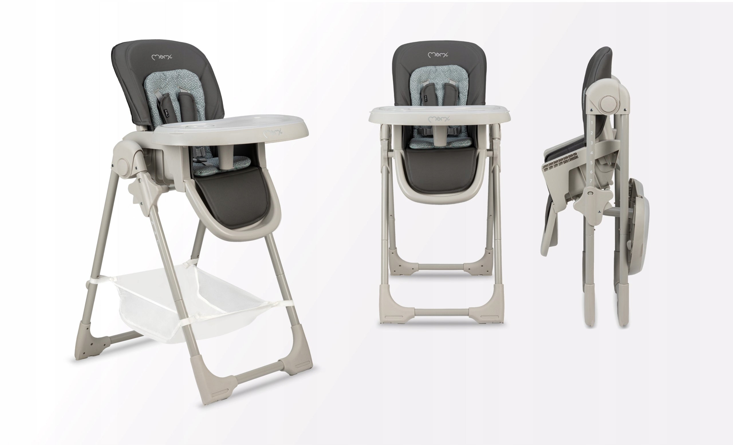 Highchair - MoMi GOJO grey folding 1414 Manufacturer code KRKA00028
