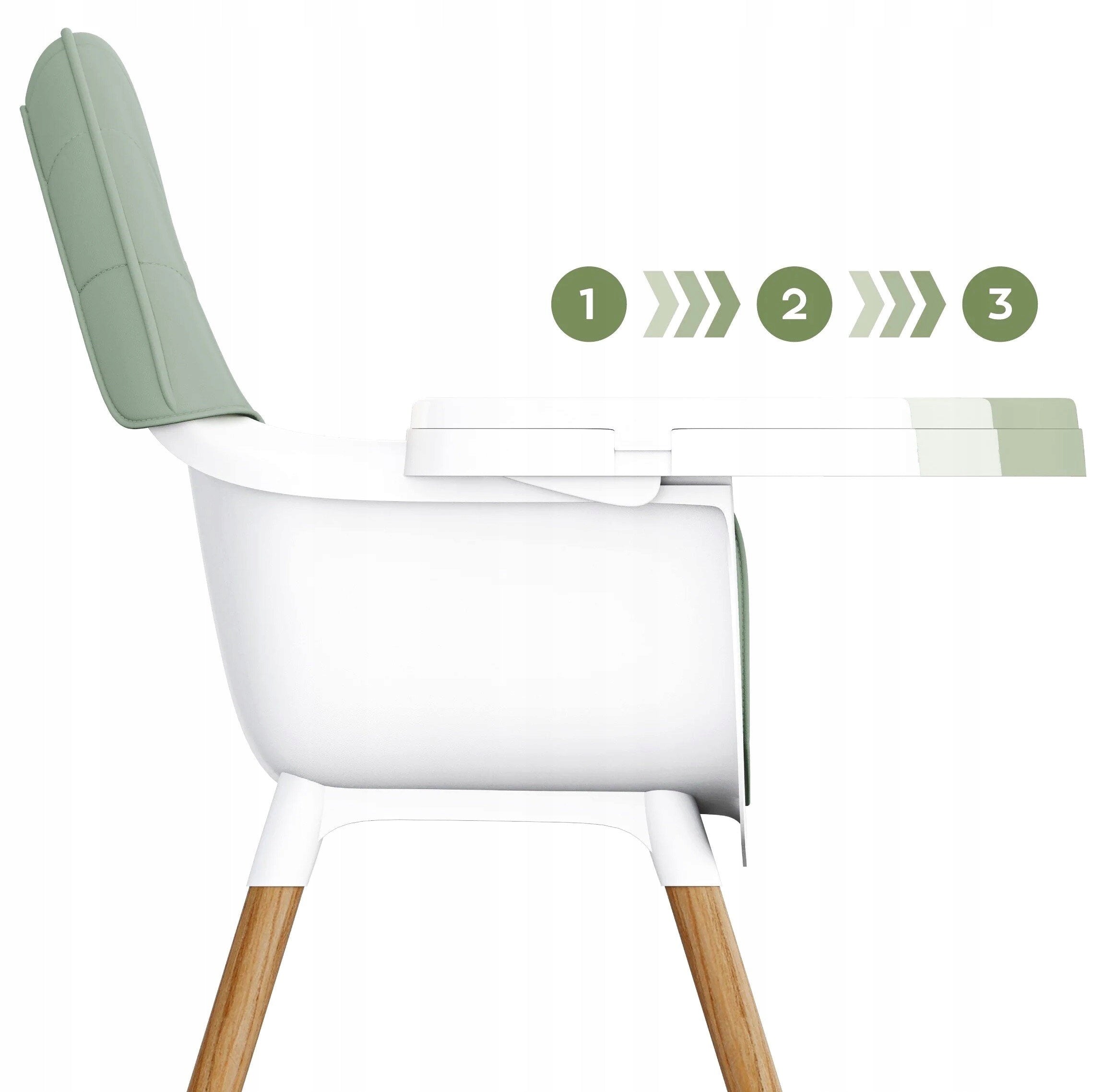Highchair TULANO Morsel Green Color white green