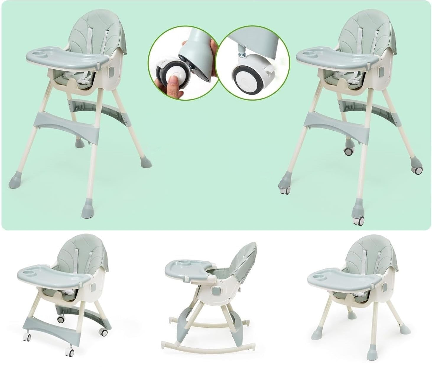 Highchair, adjustable, foldable, with tray, from 6 months Maycoly Manufacturer code B0CYQ5LXHL