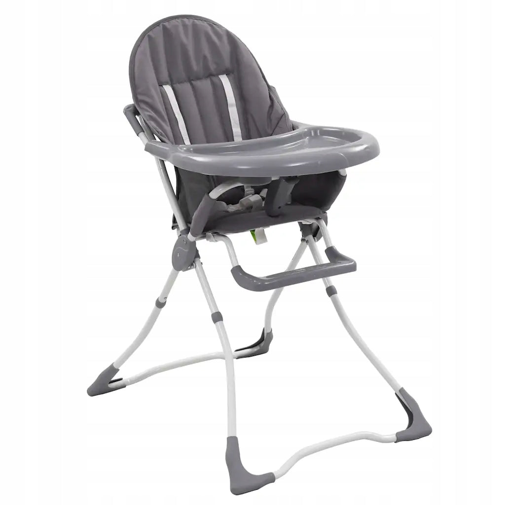 Highchair for feeding children, grey and white