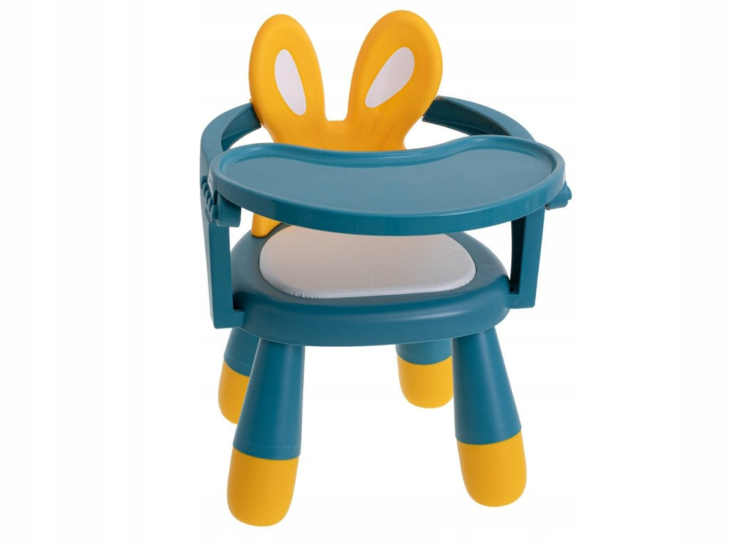Highchair table for feeding and playing yellow-blue