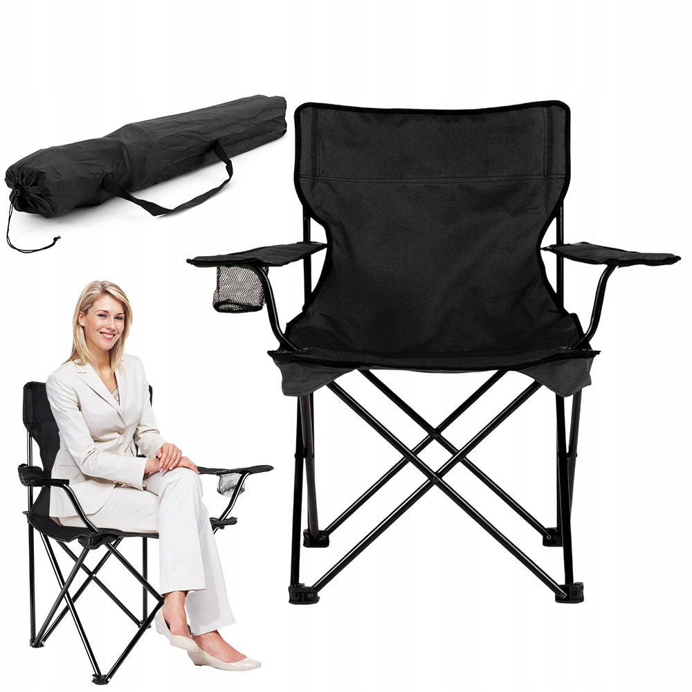 Hiking Chair with Backrest Folding Beach Garden Camping Chair