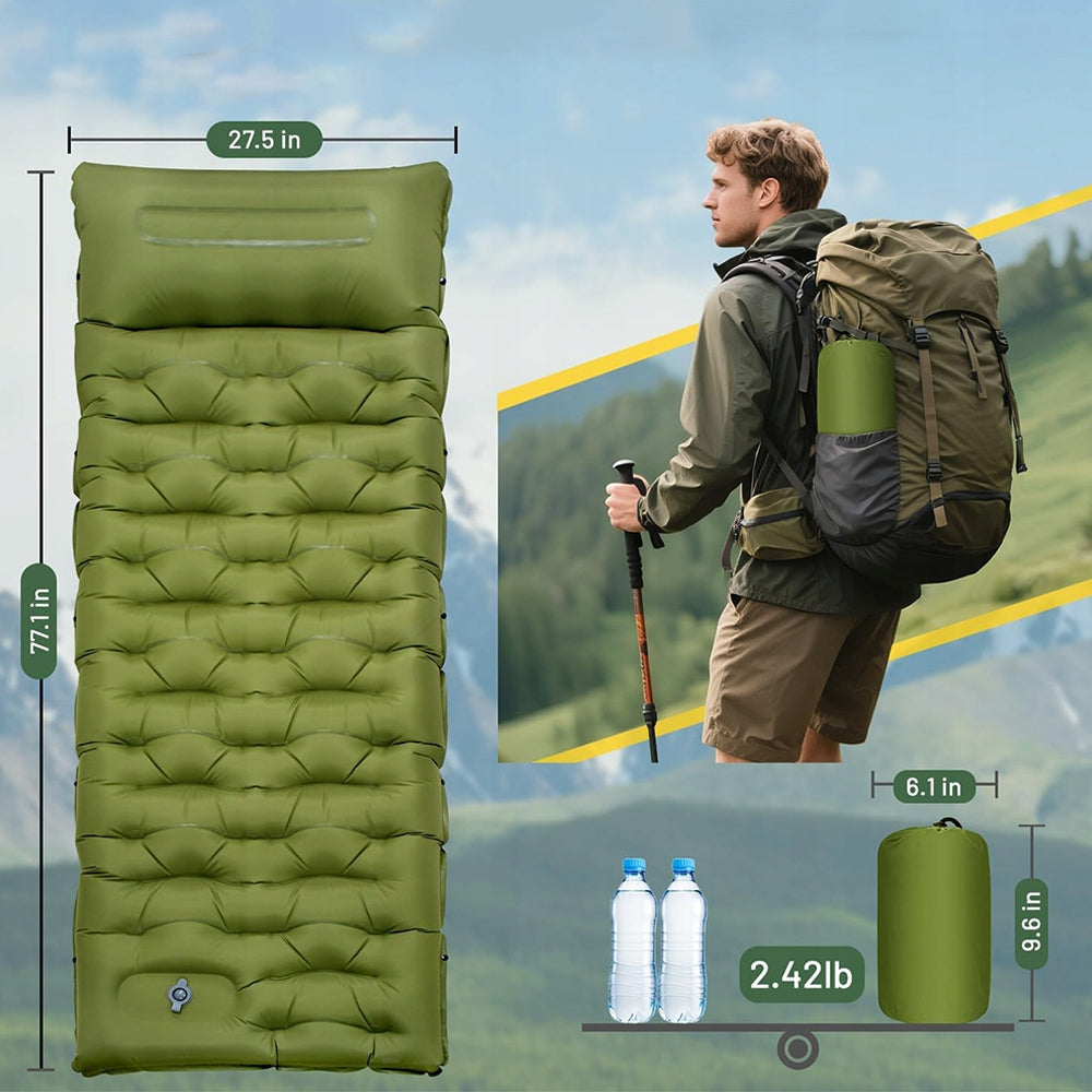 Hiking Mattress Inflatable Single Trekking Lightweight Thick 190x70x15 Packaging status original