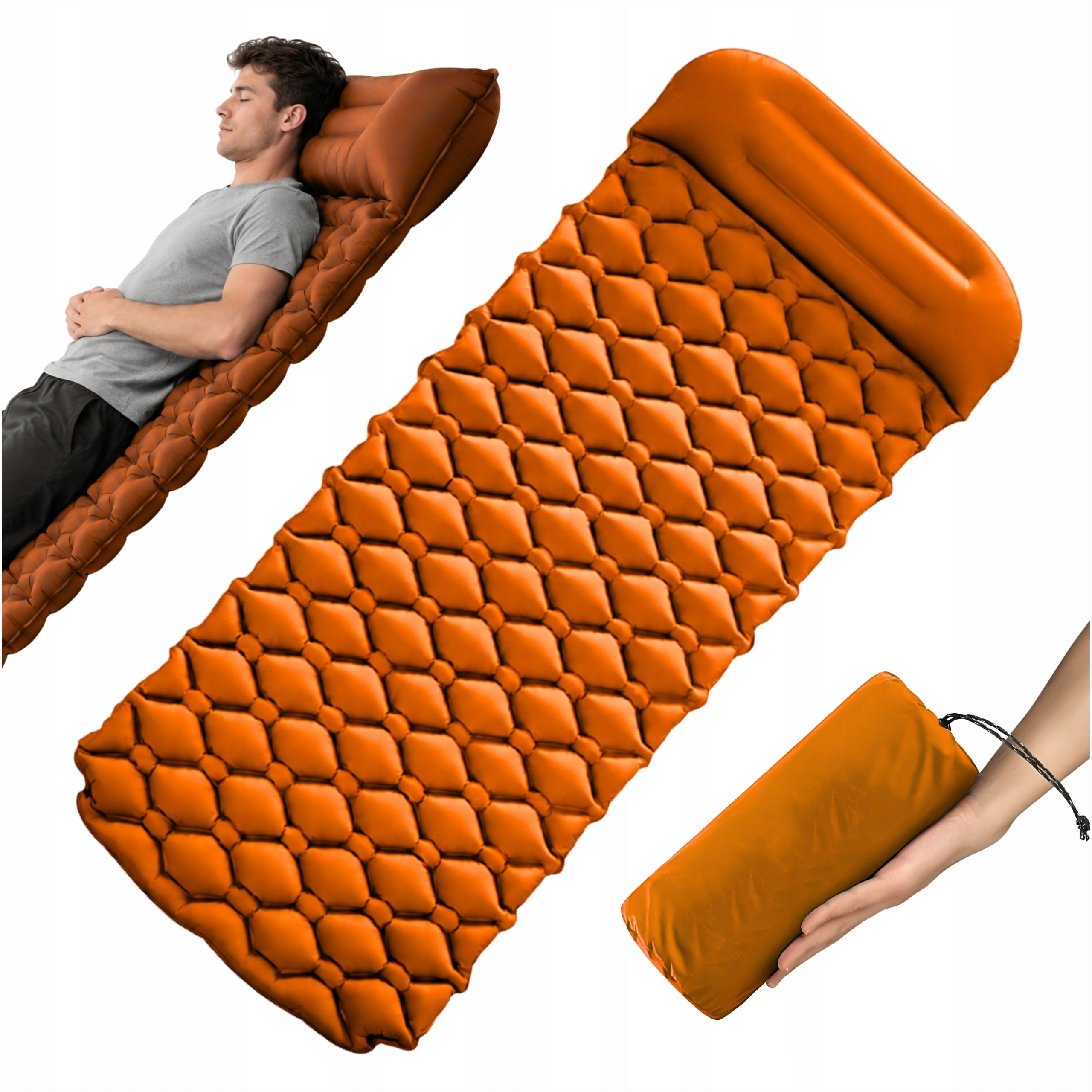 Hiking Mattress Self-Inflating Pillow Pump Camping Holiday Tent