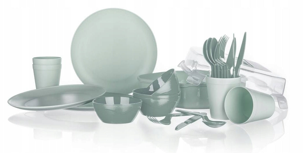 Hiking Picnic Set for 4 People Lightweight Portable Dish Container Packaging status original