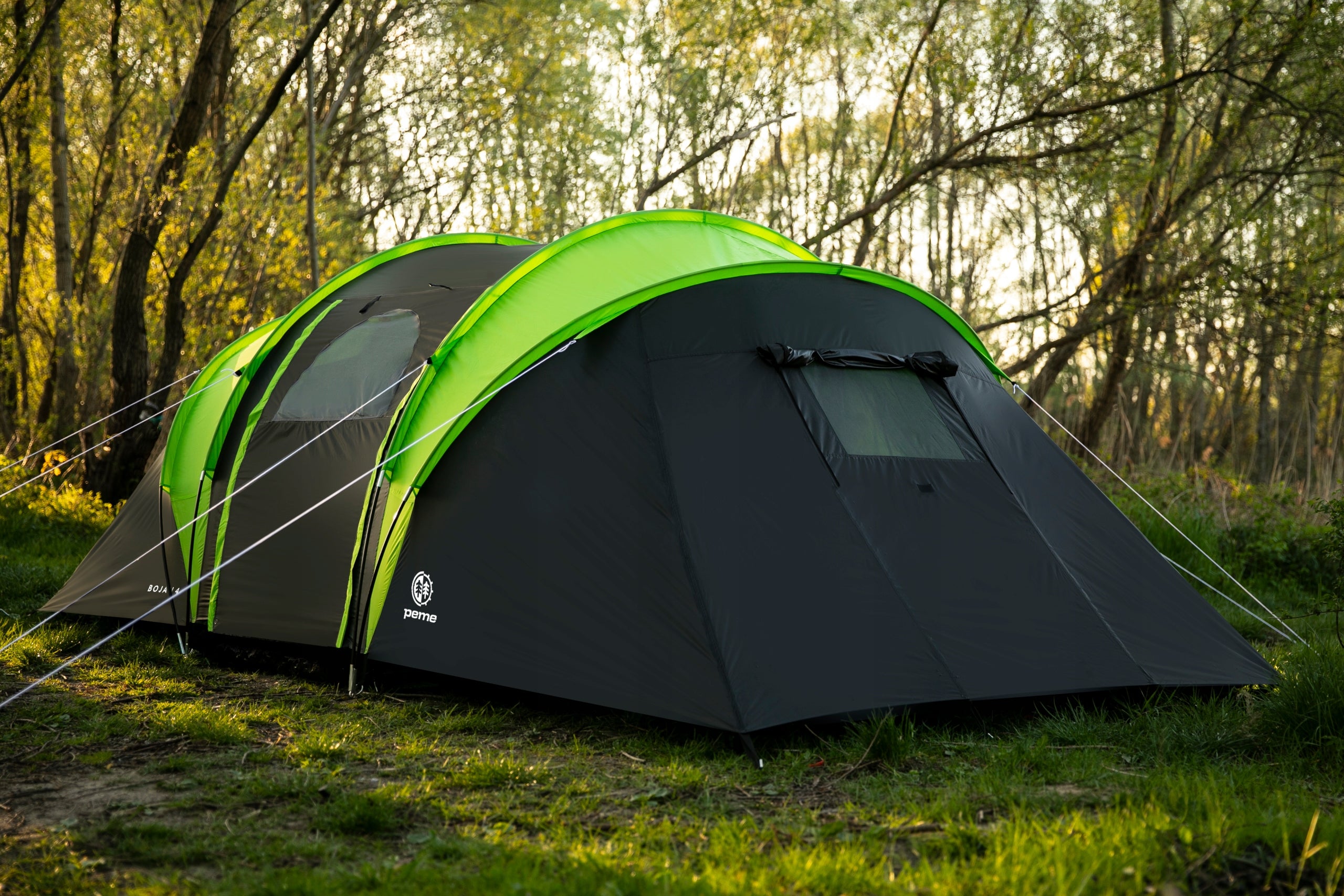 Hiking Tent Camping 4 Person Family 2 Bedrooms Large Peme Brand Peme