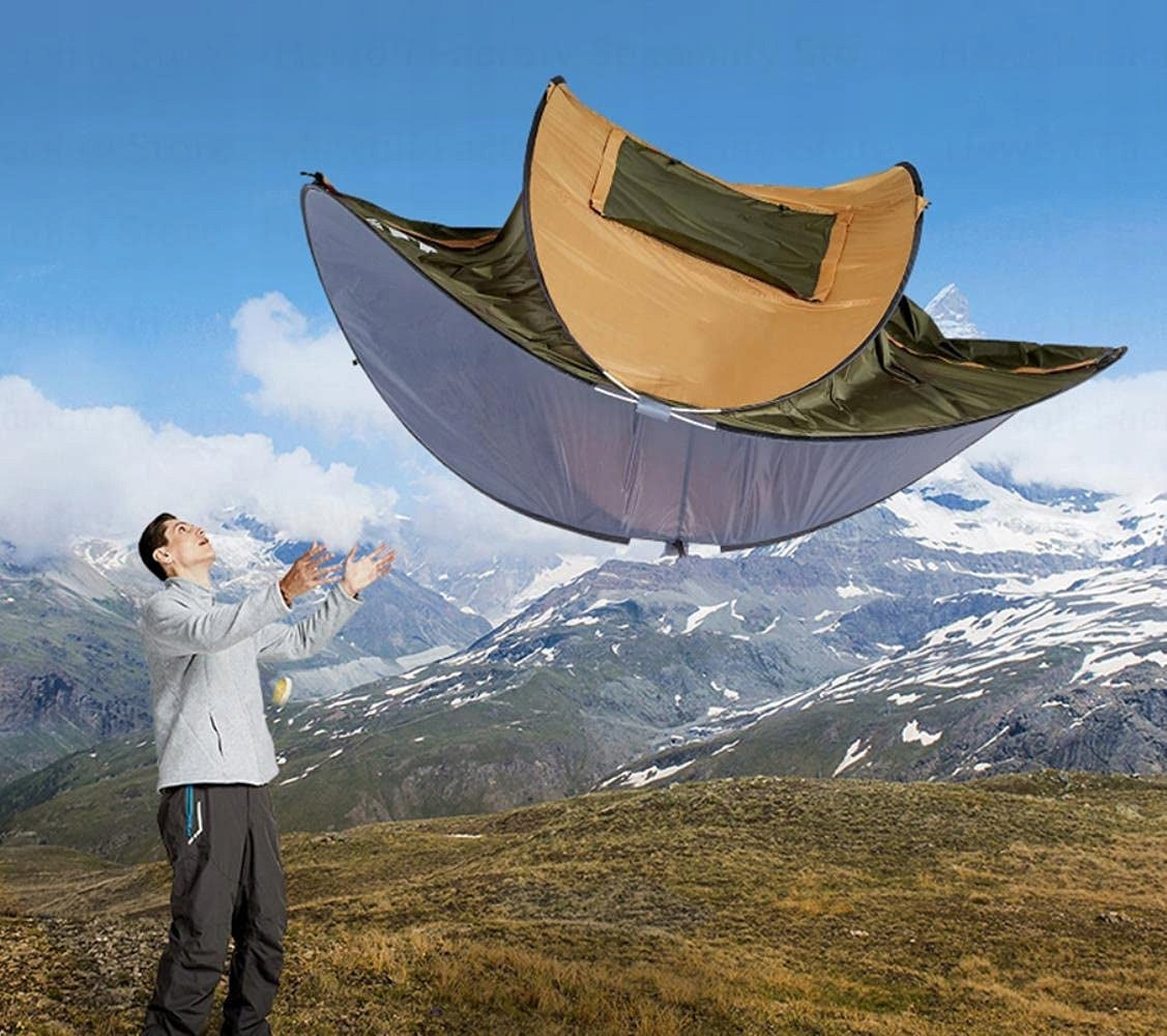 Hiking Tent POP UP Automatic 2-3 Person Waterproof Color brown