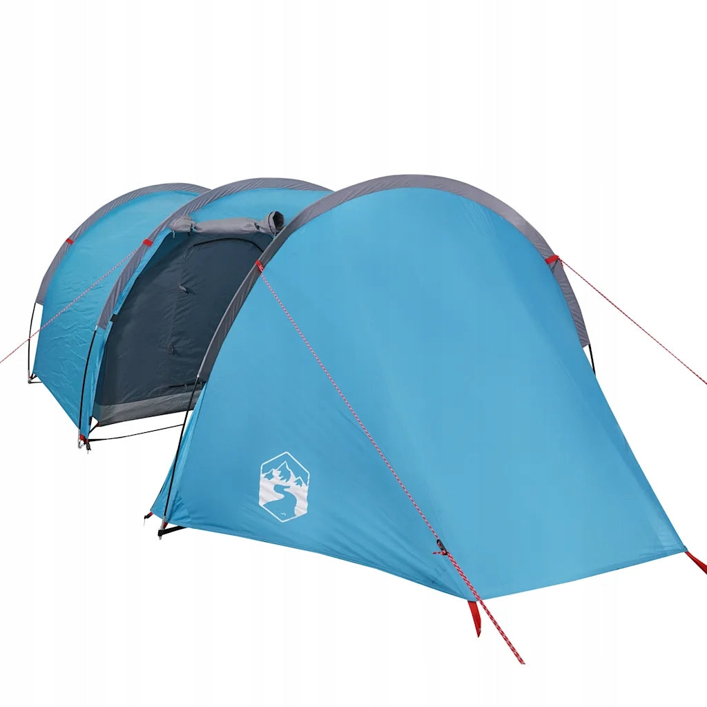 Hiking Tent, Tunnel, 4-Person, Blue, Waterproof Kind travel