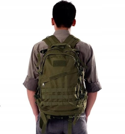Hiking backpack Military green sports khaki Large 45 l 3 compartments Brand no brand