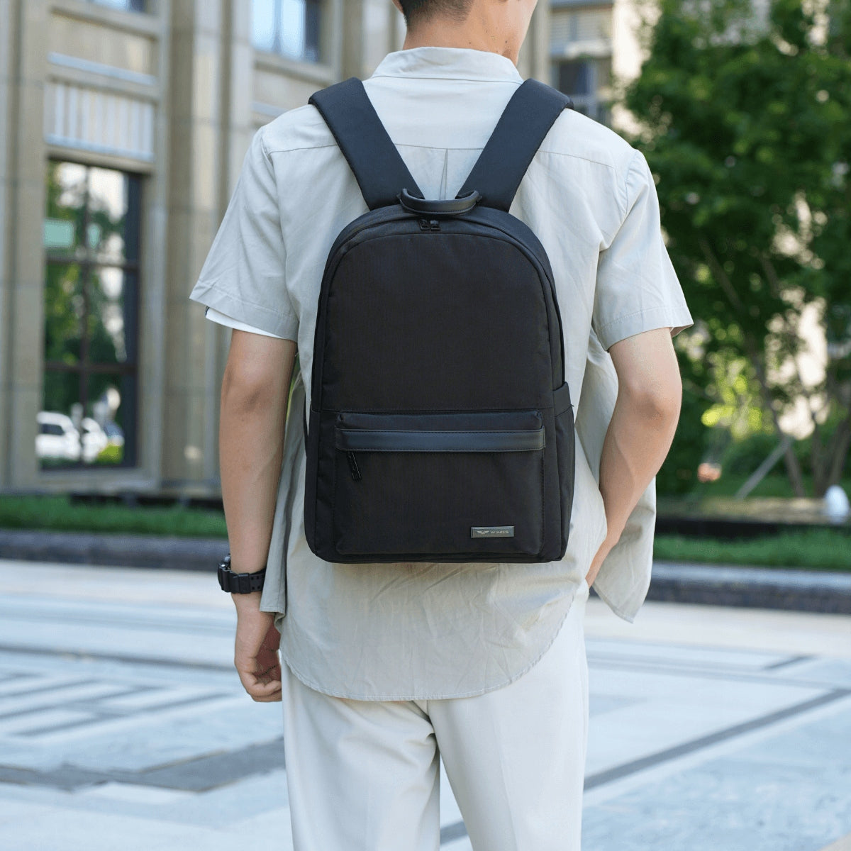 Hiking backpack hand luggage Ryanair Wizzair black 20L school WINGS Brand Wings