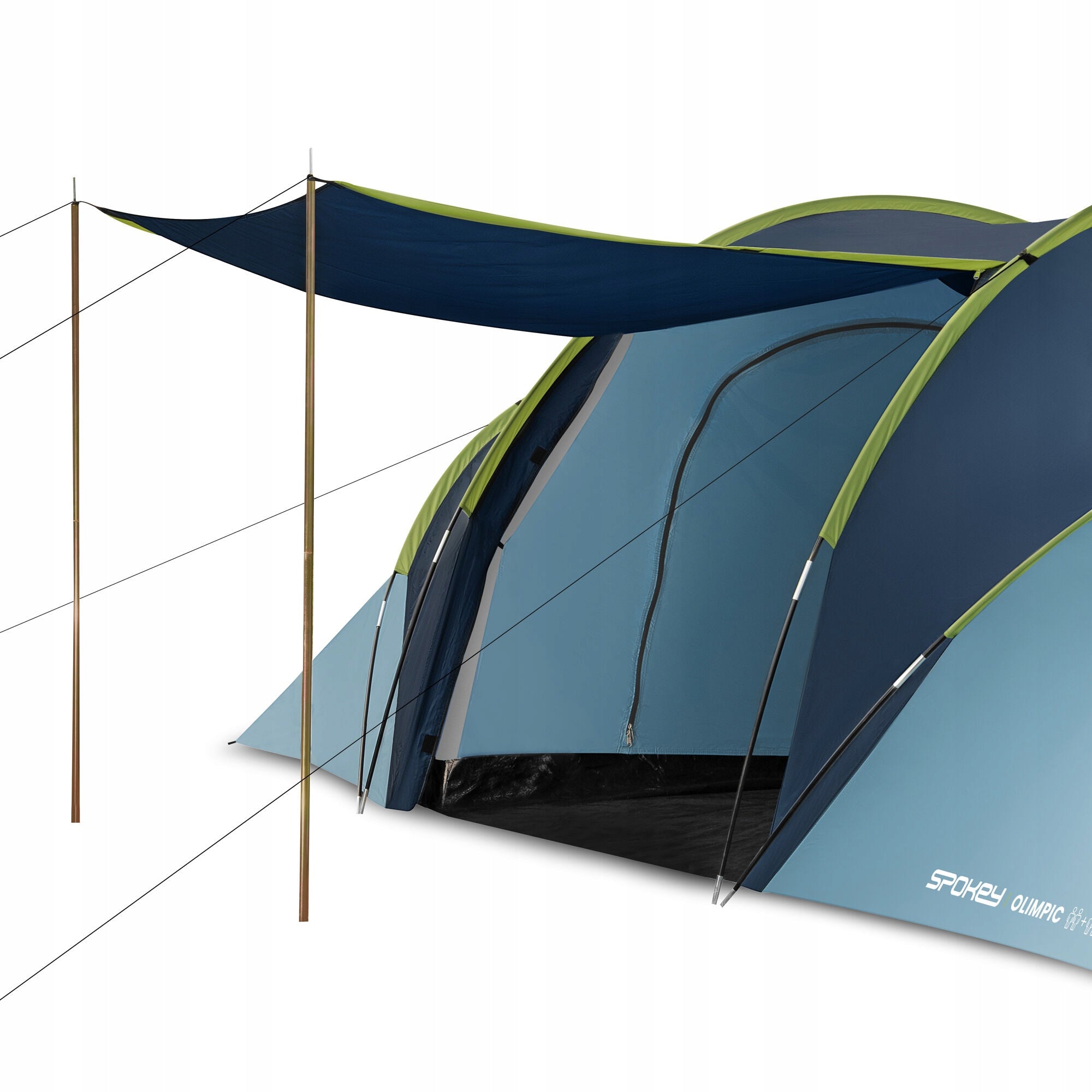 Hiking camping tent 4-person waterproof +Cover 2+2 Model Olimpic