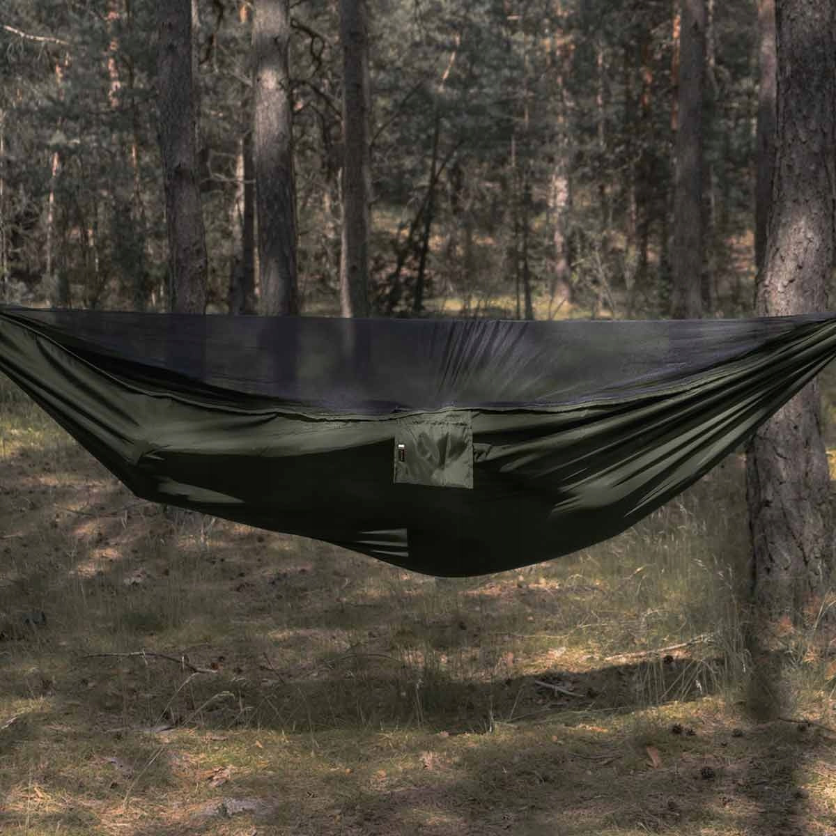 Hiking hammock for camping TigerWood Dragonfly V1 Long Olive - with mosquito net Manufacturer Tigerwood