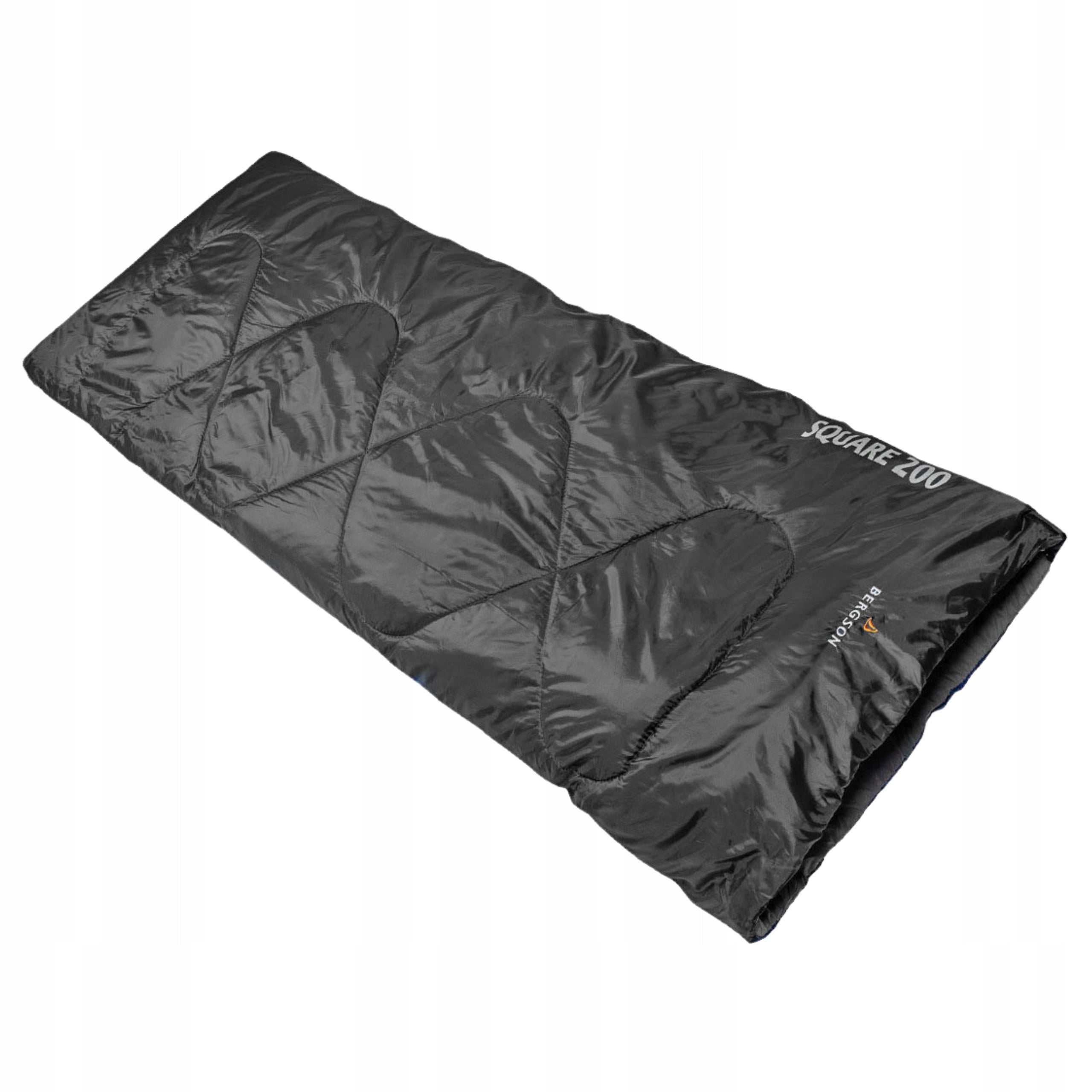 Hiking sleeping bag black Without headrest Bergson SQUARE 200 Manufacturer code BRG00121