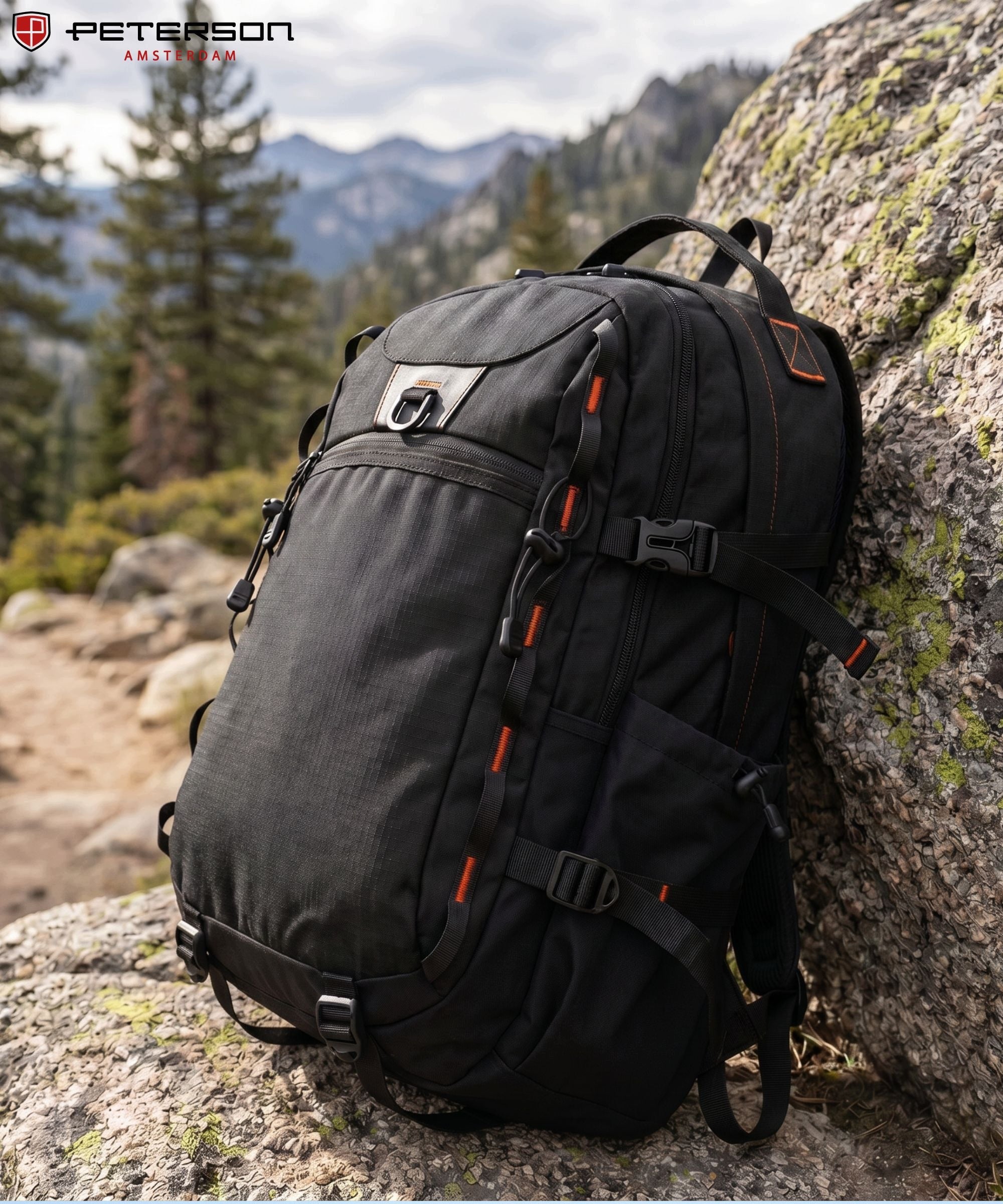 Hiking sports backpack Peterson sports roomy lightweight for laptop Packaging status original