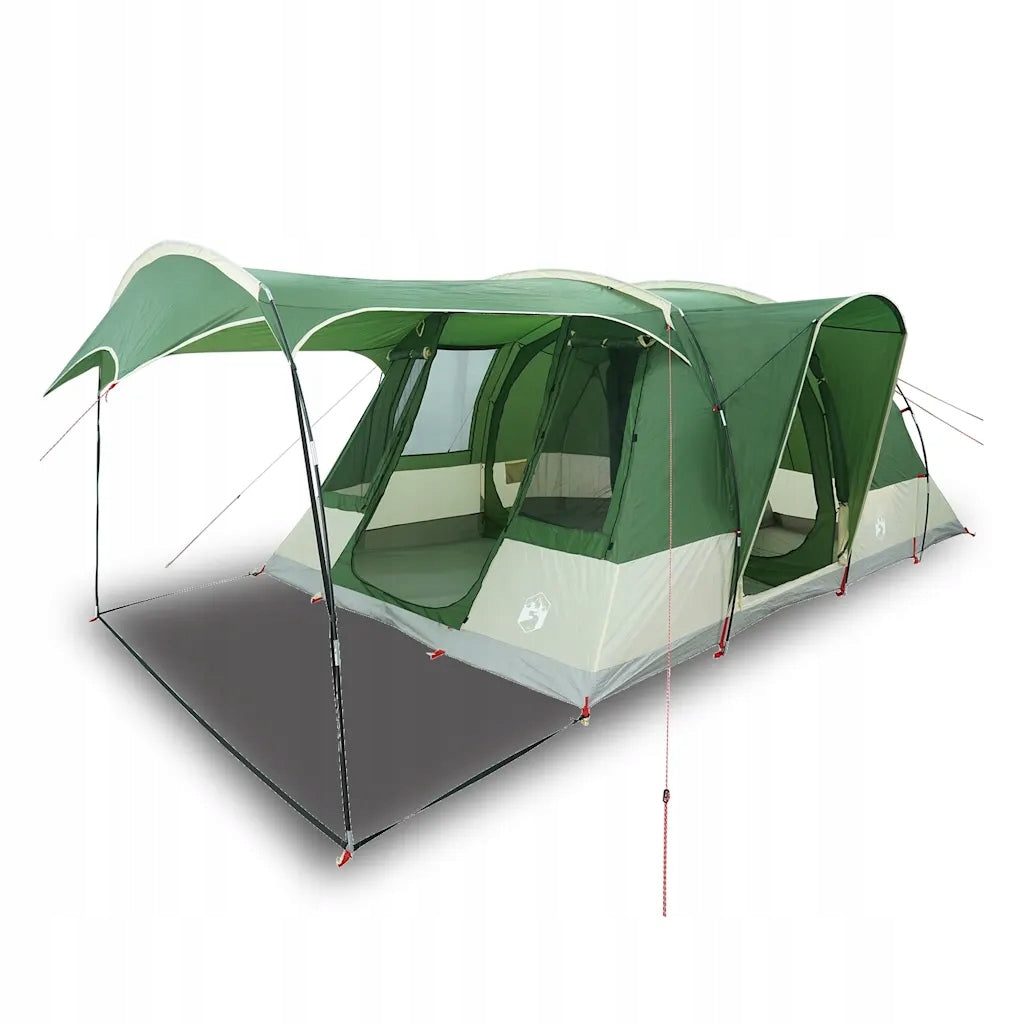 Hiking tent, 5-person, tunnel, green, waterproof