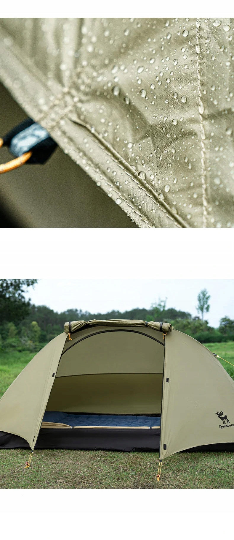 Hiking tent light 1,5kg 2000MM QUNATURE 1-2persons 101 GREEN EAN (GTIN) 8021680186244