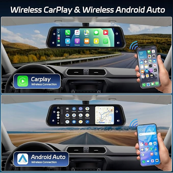 Hikity 9,66" 1080P IPS Touch Screen Mirror Car Camera Brand no brand