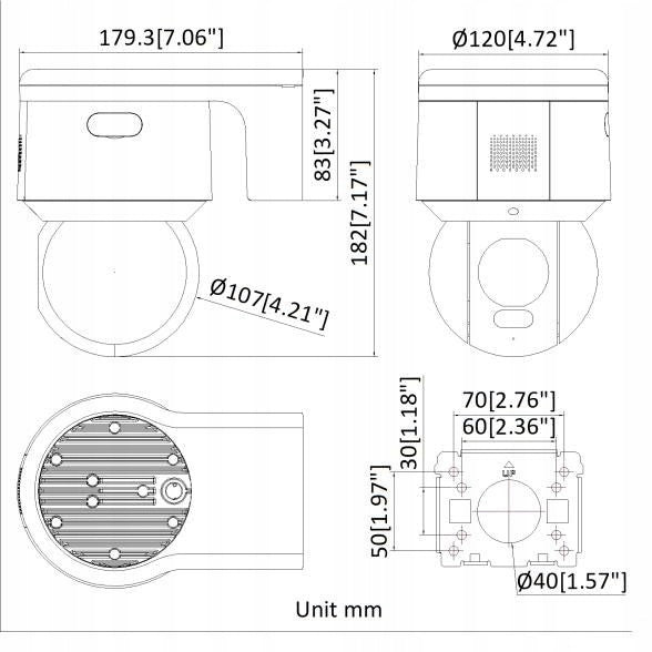 Hikvision DS 2DE3A400BW DE F1 T5 PL ColorVu 4MP PoE Rotating IP Camera Model DS-2DE3A400BW-DE F1 T5 PL