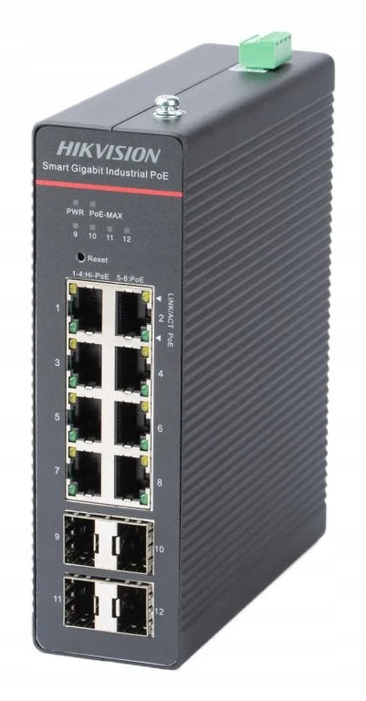 Hikvision DS-3T1512HP-SI-8P4F Gigabit Managed Network Switch ...