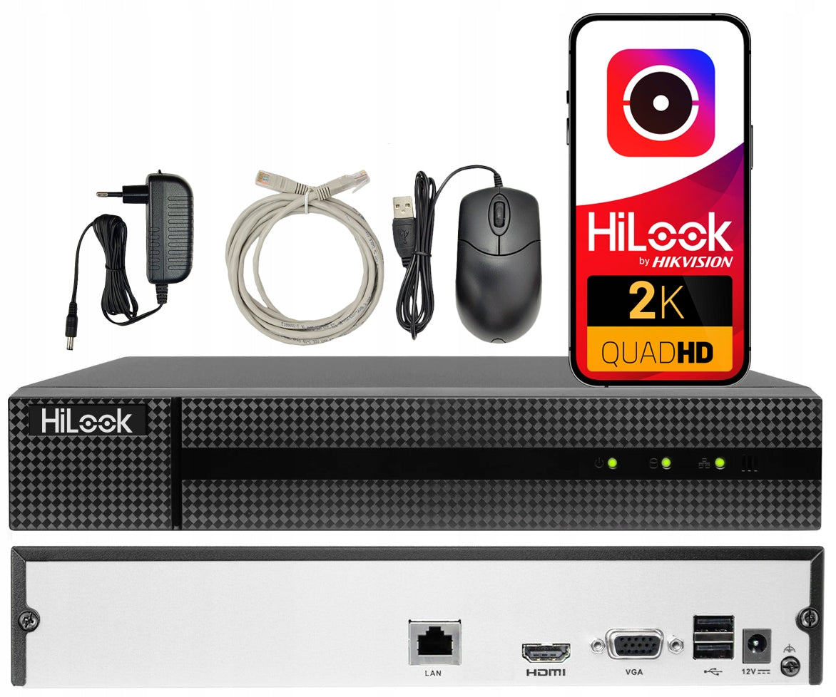 Hikvision IP Camera Recorder for 8 IP Cameras HiLook NVR-108MH-D to 6Mpx