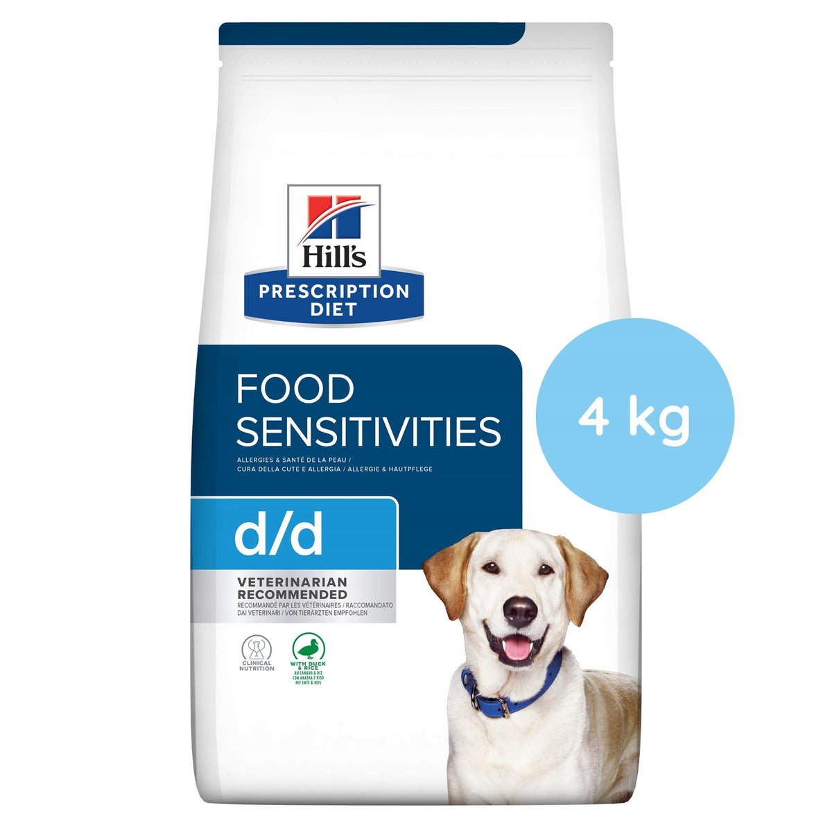 Hill's PD Dog Food Sensitivities d/d DUCK & RICE 4kg Packaging status original