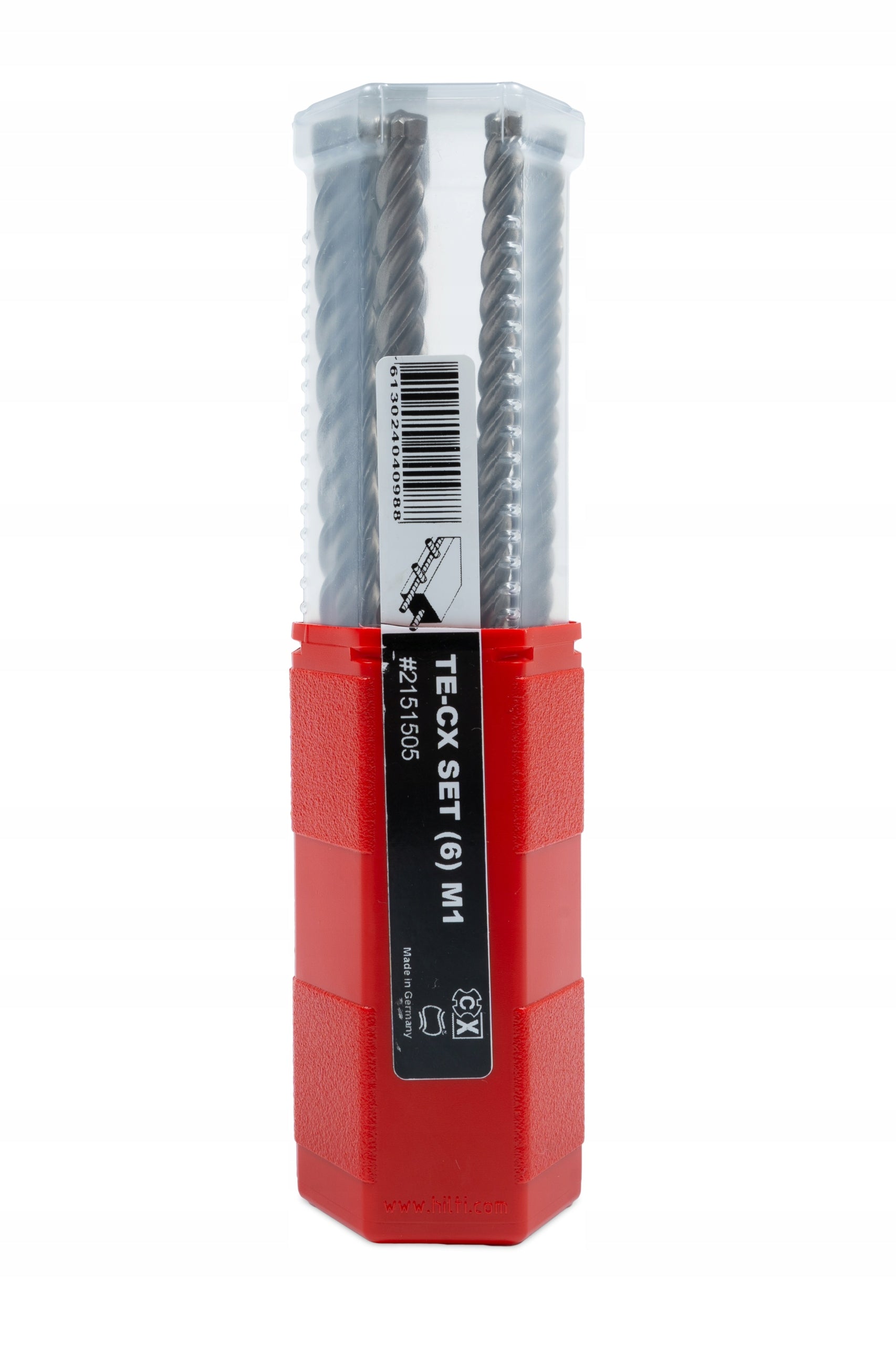 Hilti SDS Plus drill bit set for reinforced concrete 6 pieces TE-CX M1 4-blade Packaging status original