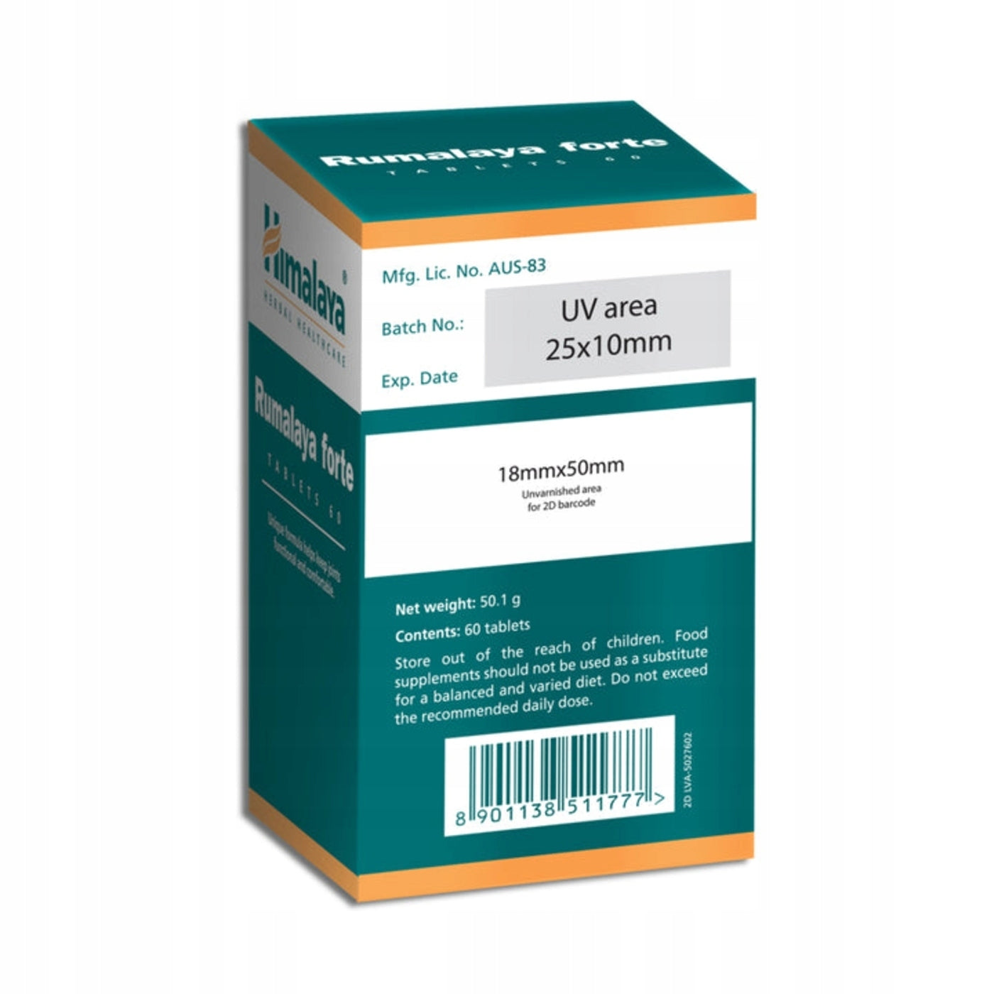 Himalaya Rumalaya Forte Herbal Supplement Healthy Joints and Bones 60 Tab. Packaging status original