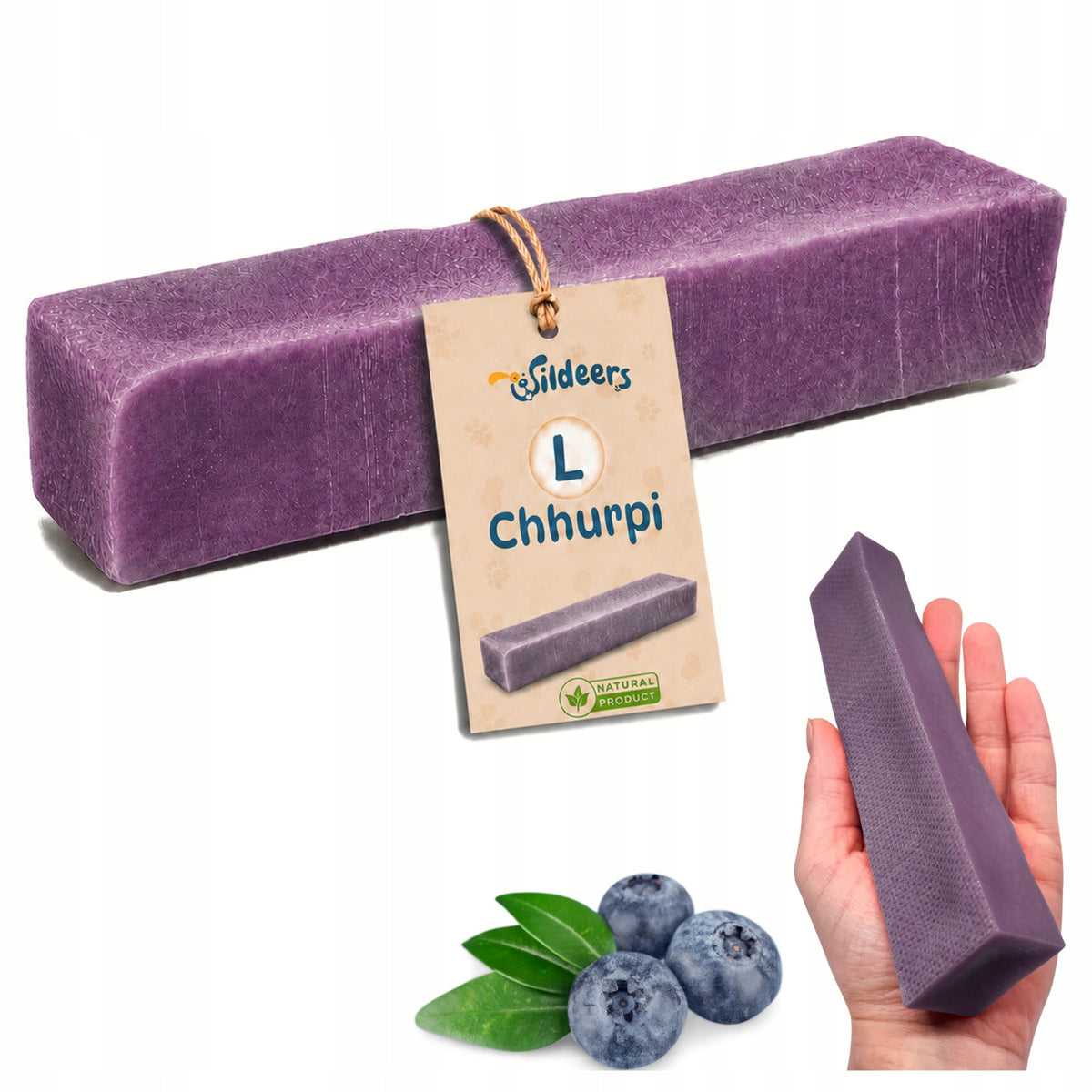 Himalayan Cheese for Dog Teether L 100-120g 13-16 cm 1pc Berry