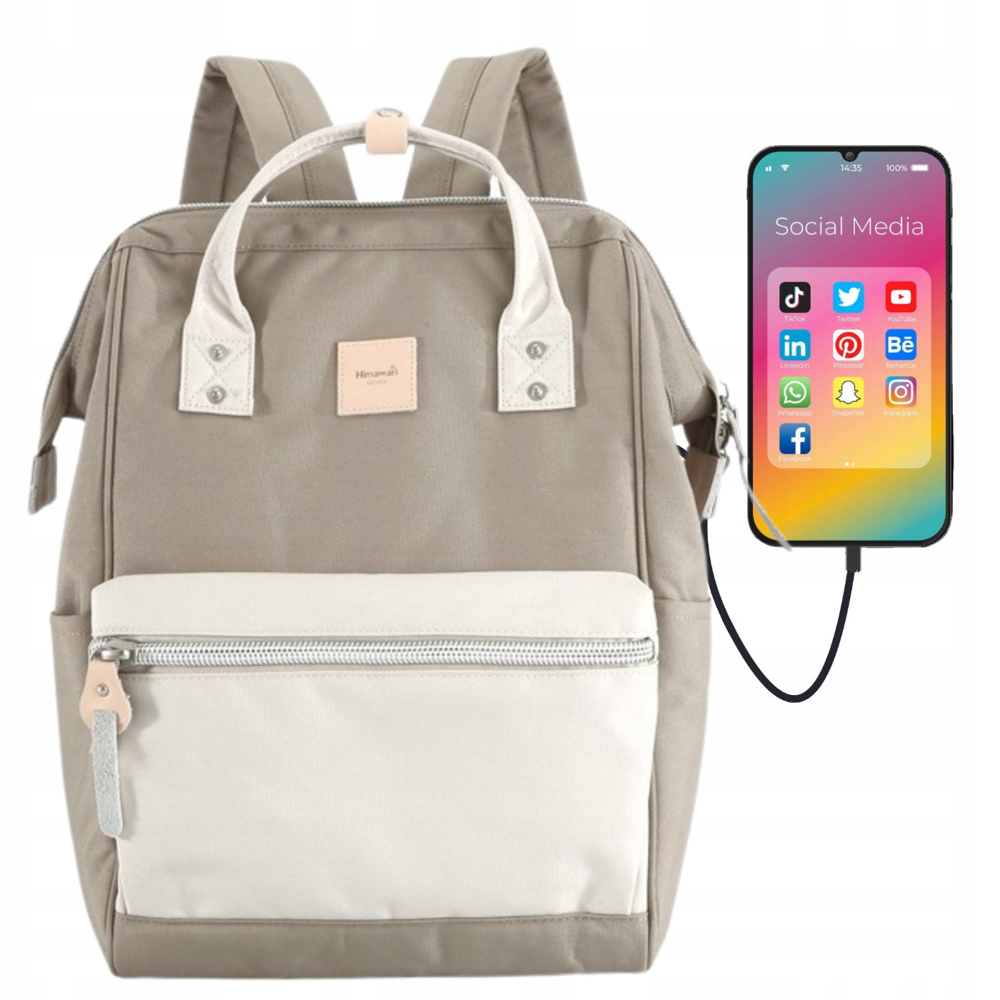 Himawari Backpack for Women Urban Laptop with USB Multifunctional