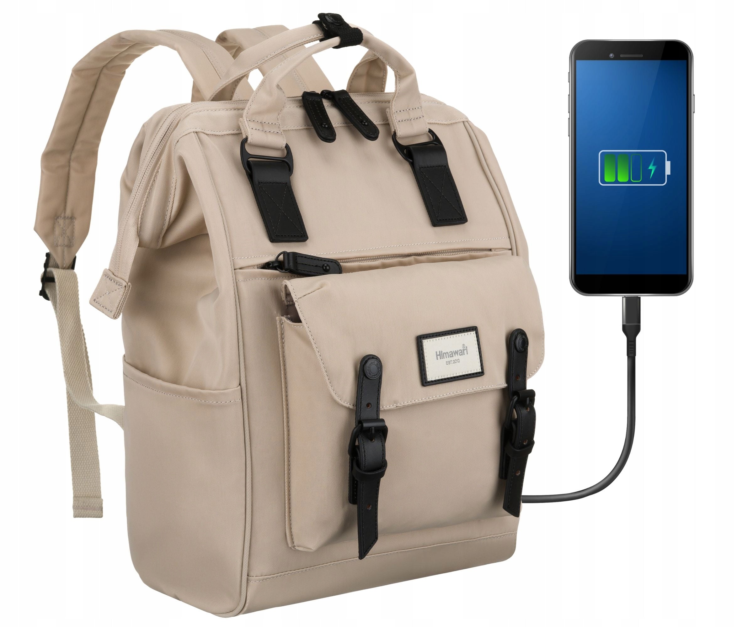 Himawari backpack with laptop space fashionable with USB roomy for school