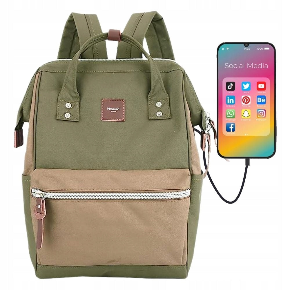 Himawari fashionable laptop sports backpack for college work school with USB