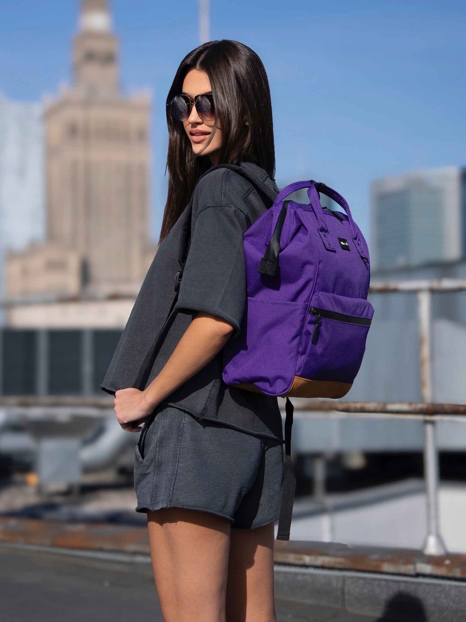 Himawari school backpack holds A4 with USB port women's urban roomy Packaging status original