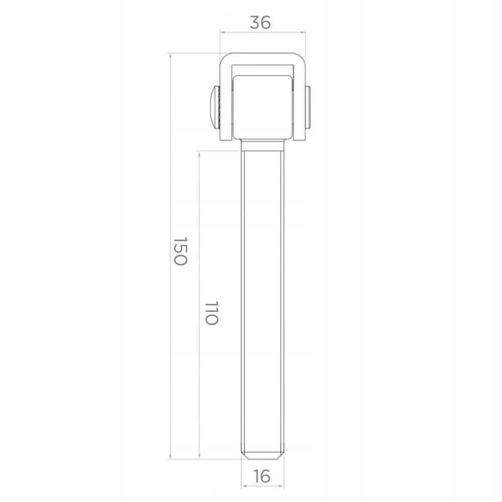Hinges for Gate Adjustable M16 Long for Gate Thread L-110 mm Screwed Brand PSG