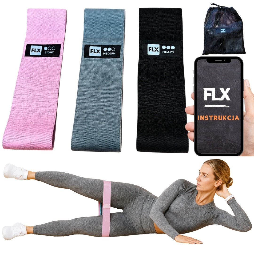 Hip Band Resistance Rubbers – Set for Leg and Buttock Training Packaging status original