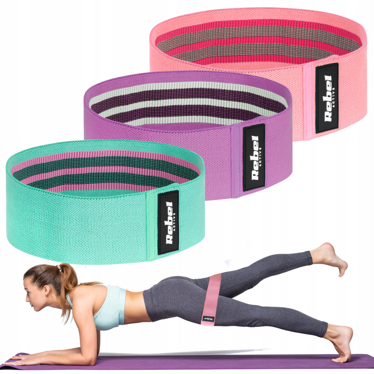 Hip Band mini rubber resistance tape material elastic durable Rebel